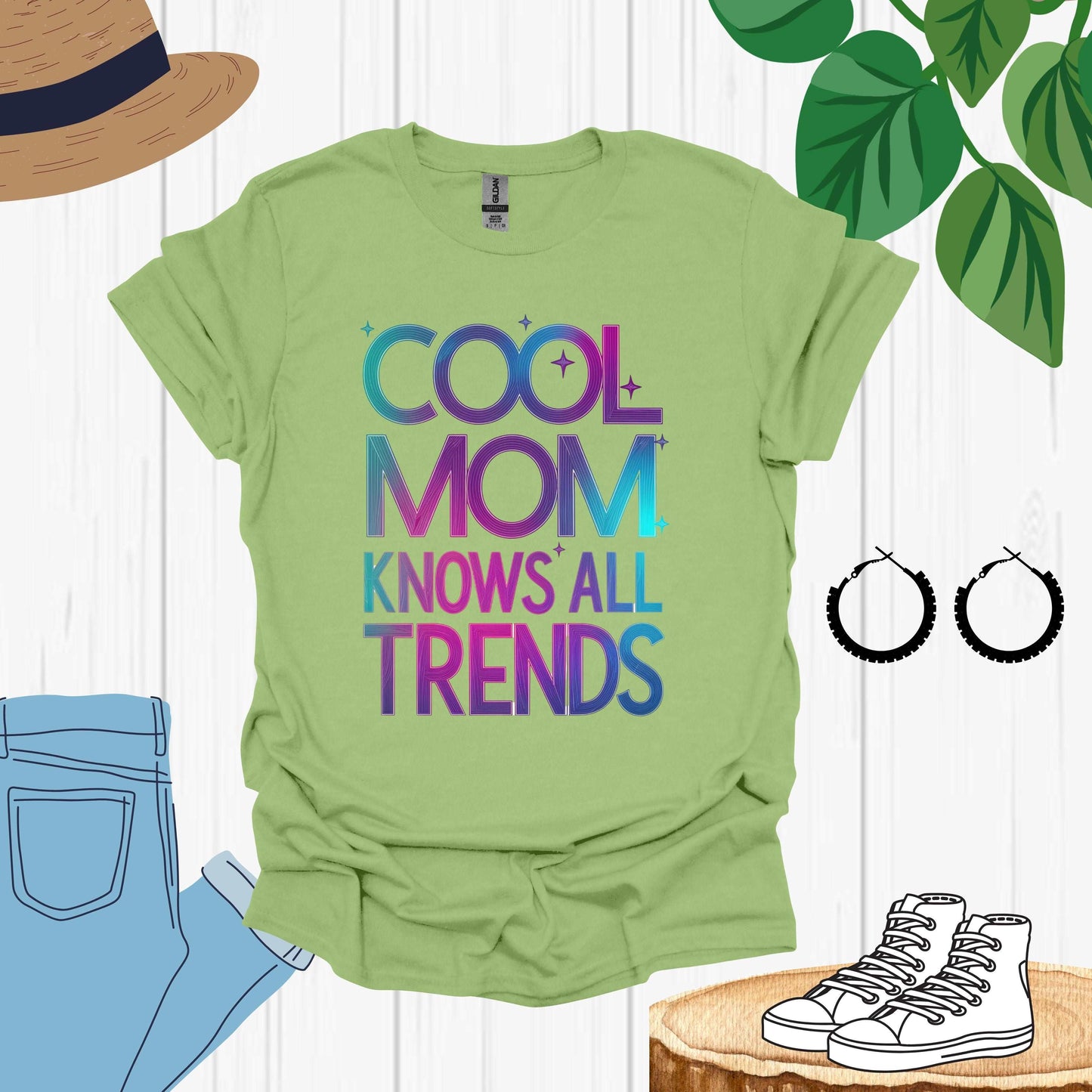 Cool Mom kiwi Shirt, Laid-Back and Fun Mom