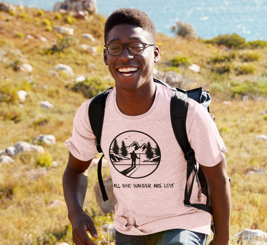 Man Doing a Hiking in White Shirt