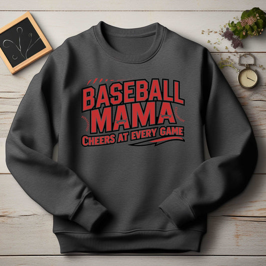 Baseball Mama Dark Heather Sweatshirt