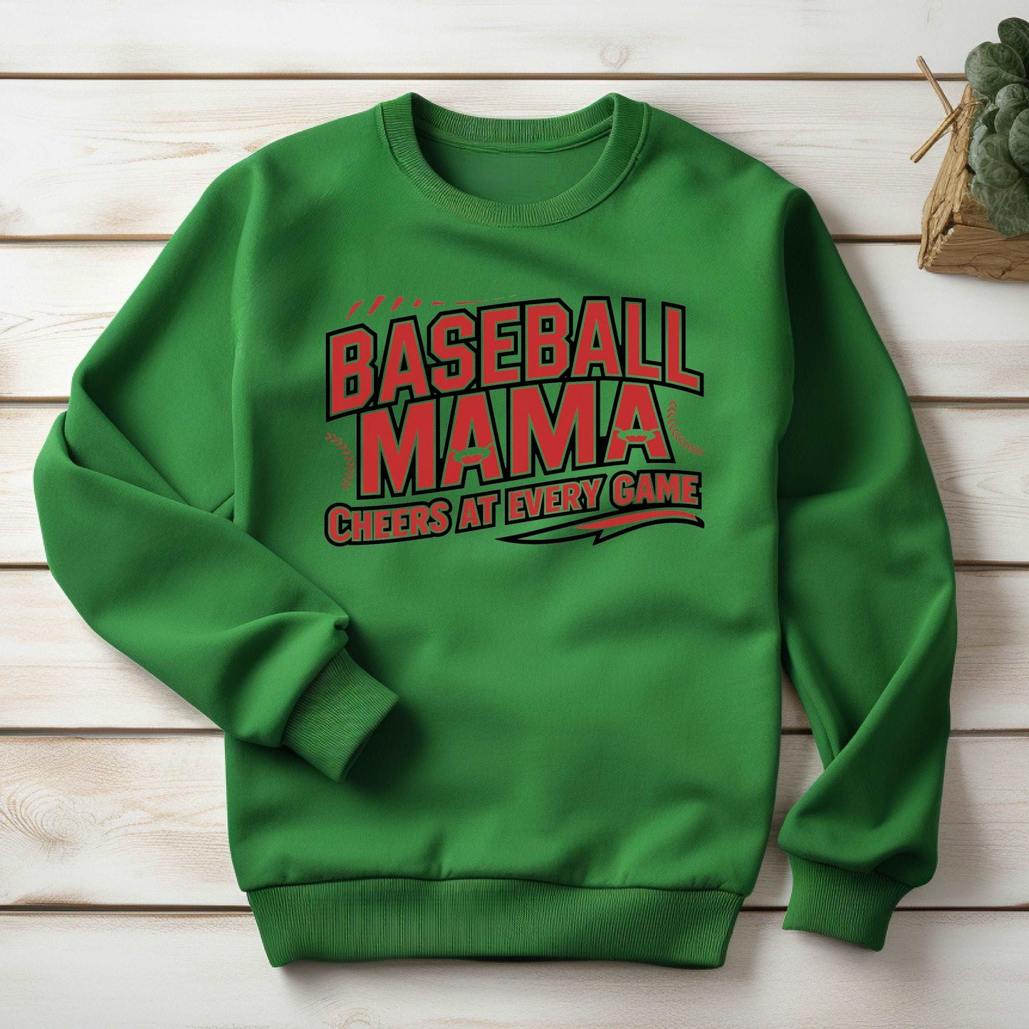 Baseball Mama Irish Green Sweatshirt