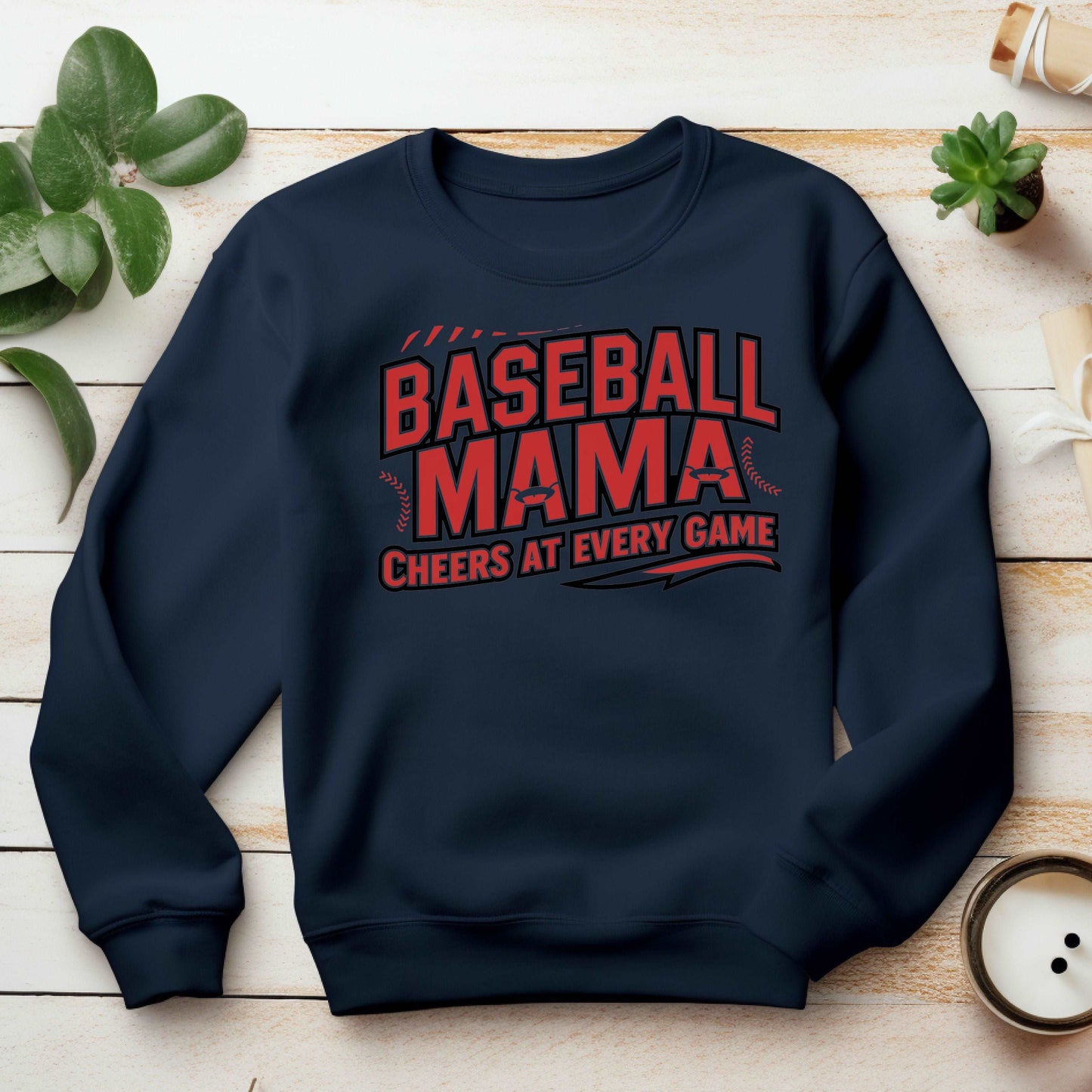 Baseball Mama Navy Sweatshirt