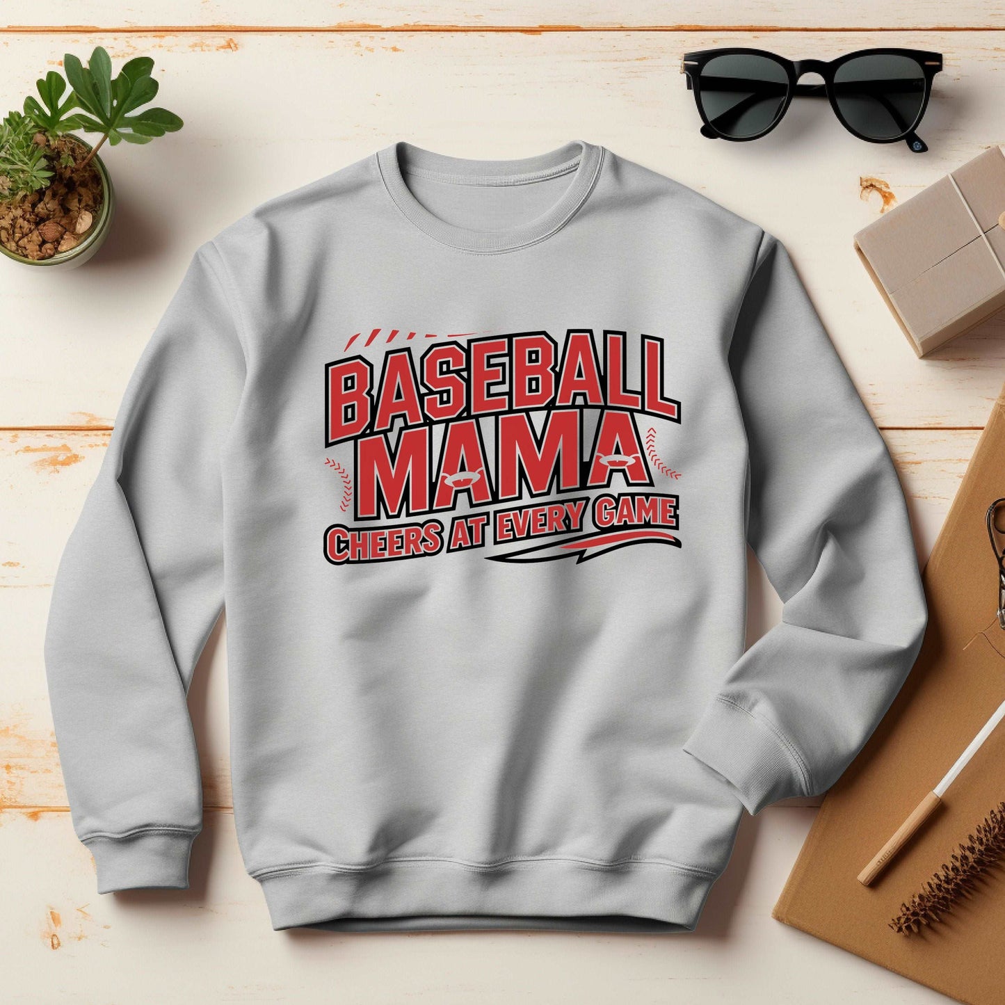 Baseball Mama Sport Grey Sweatshirt