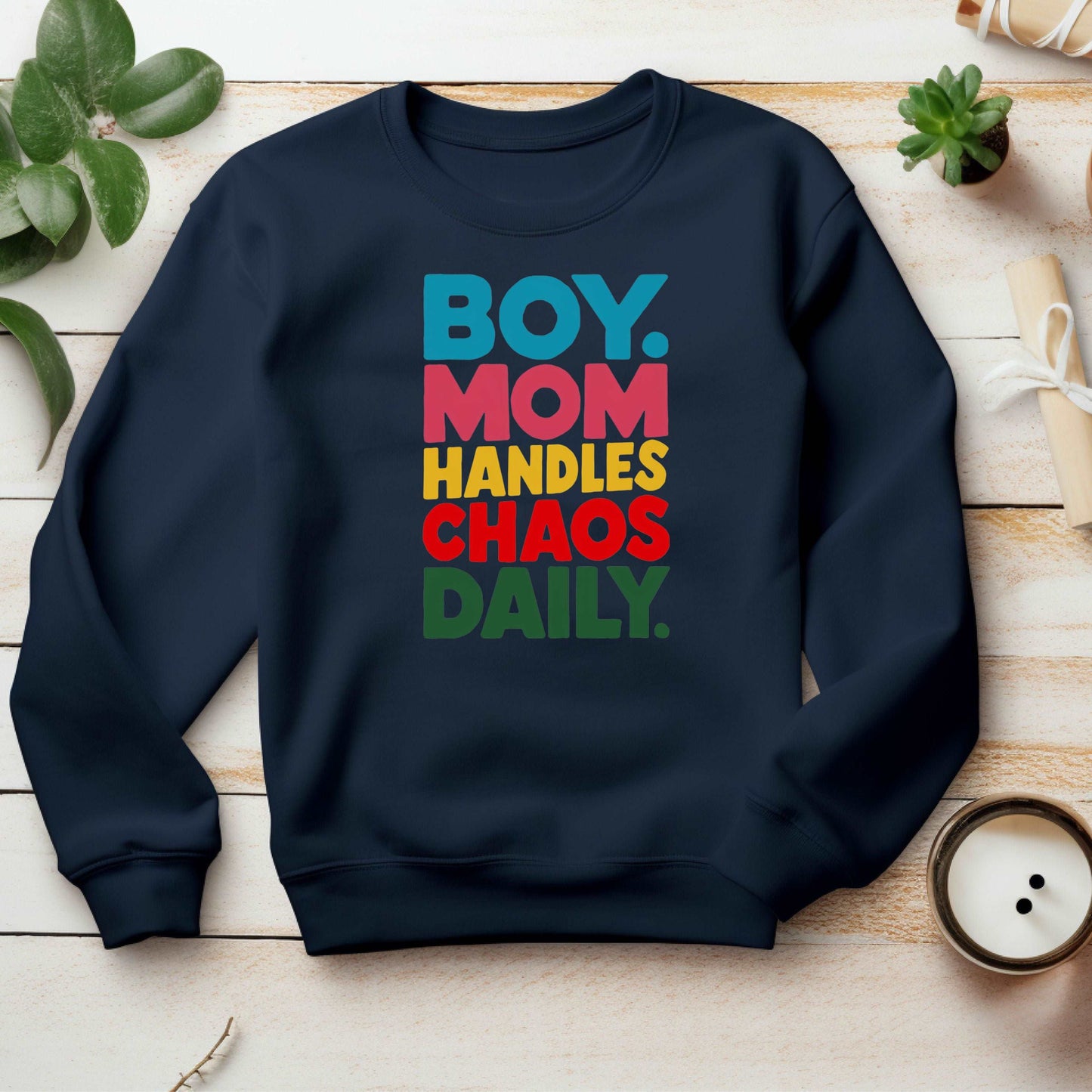 Boy Mom Navy Sweatshirt