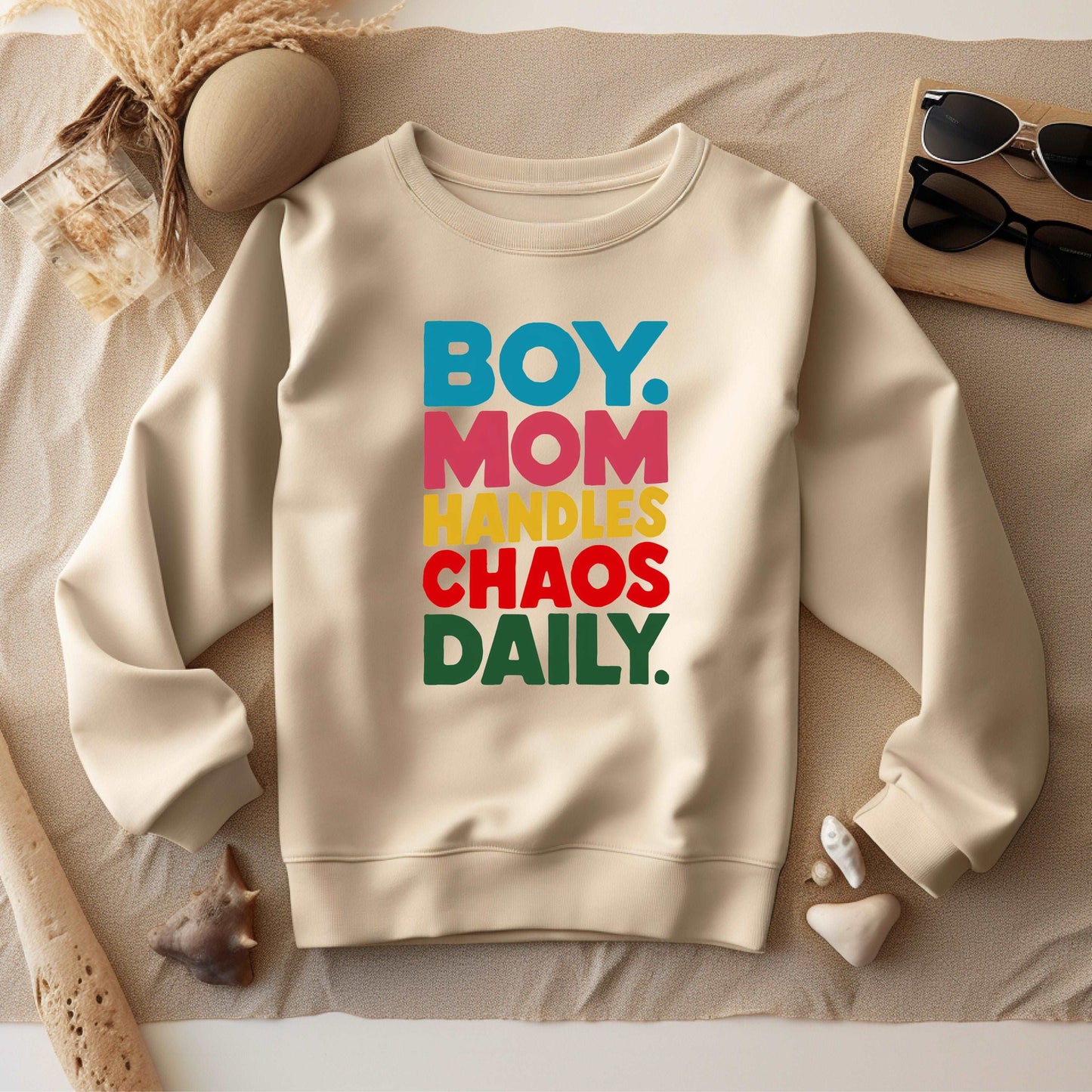Boy Mom Sand Sweatshirt