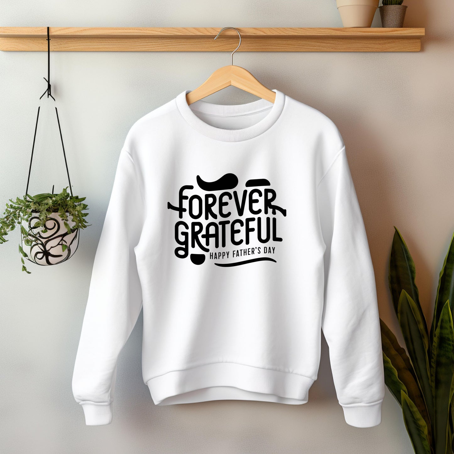 Grateful Dad White Sweatshirt