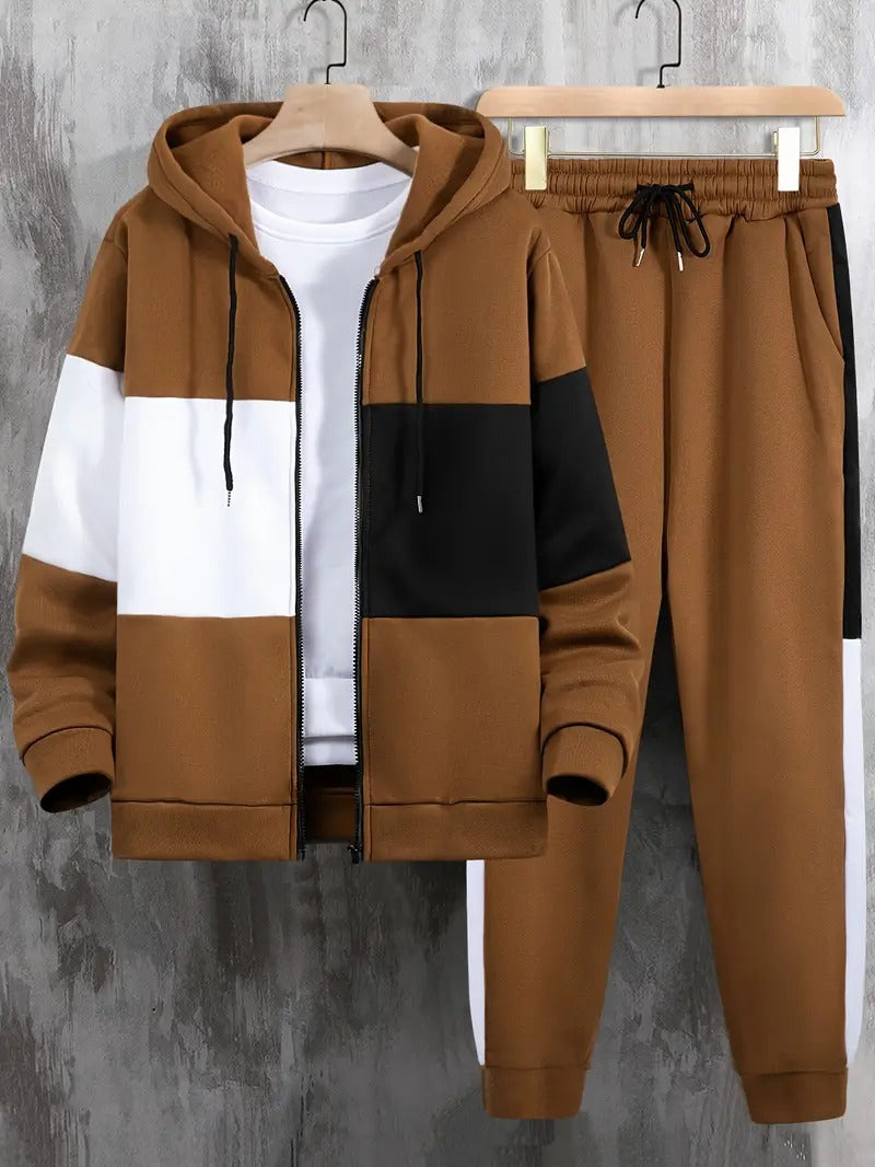 Men's Athletic Color Block Tracksuit