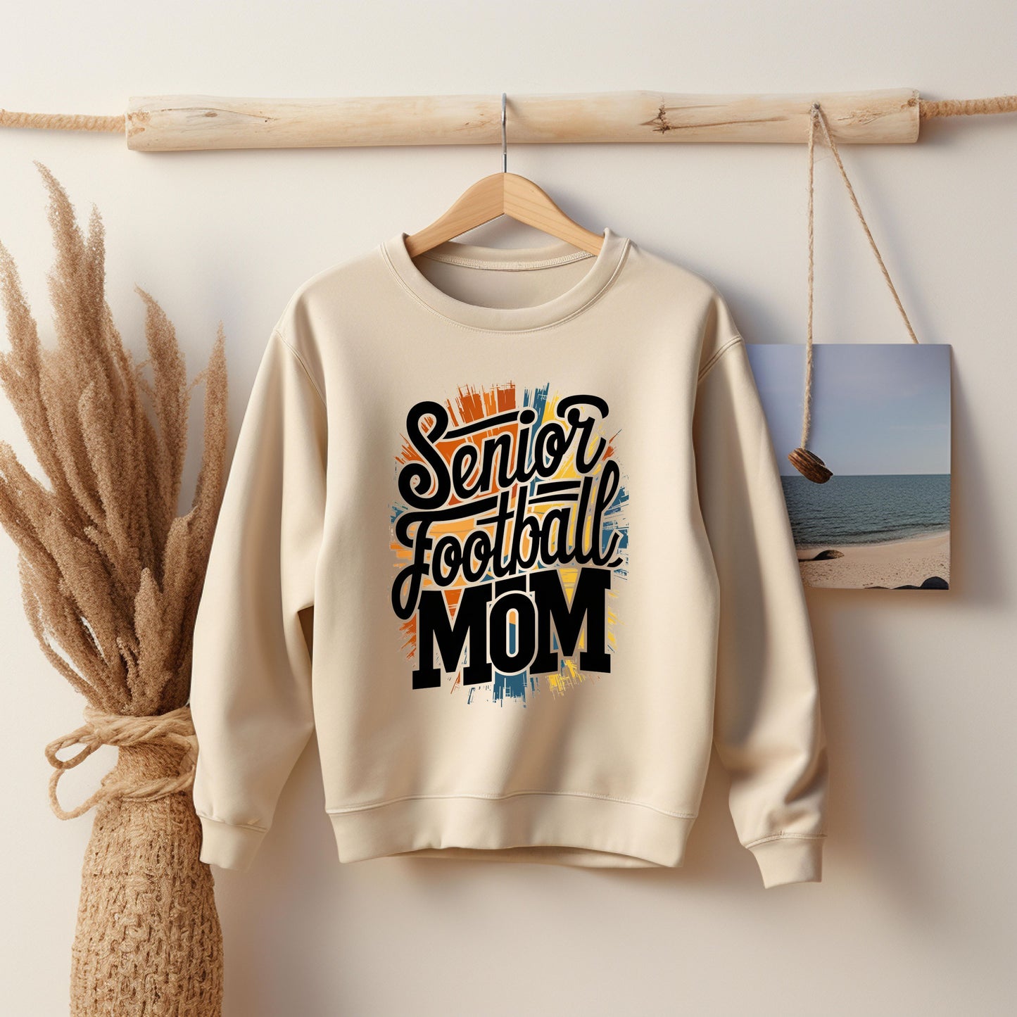 Senior Football Mom Sand Sweatshirt