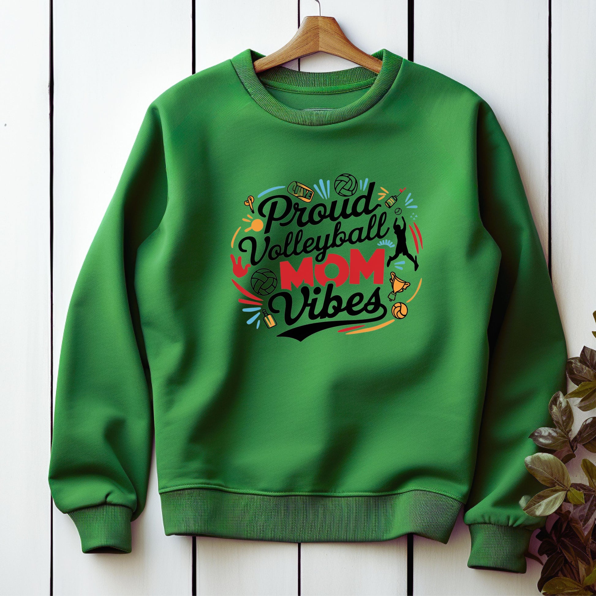 Volleyball Mom Irish Green Sweatshirt