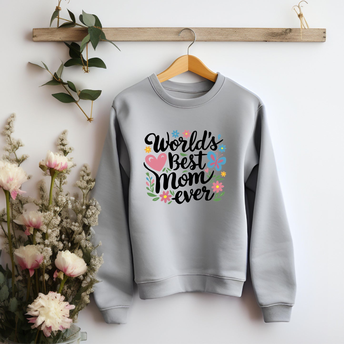 World Best Mom Sport Grey Sweatshirt