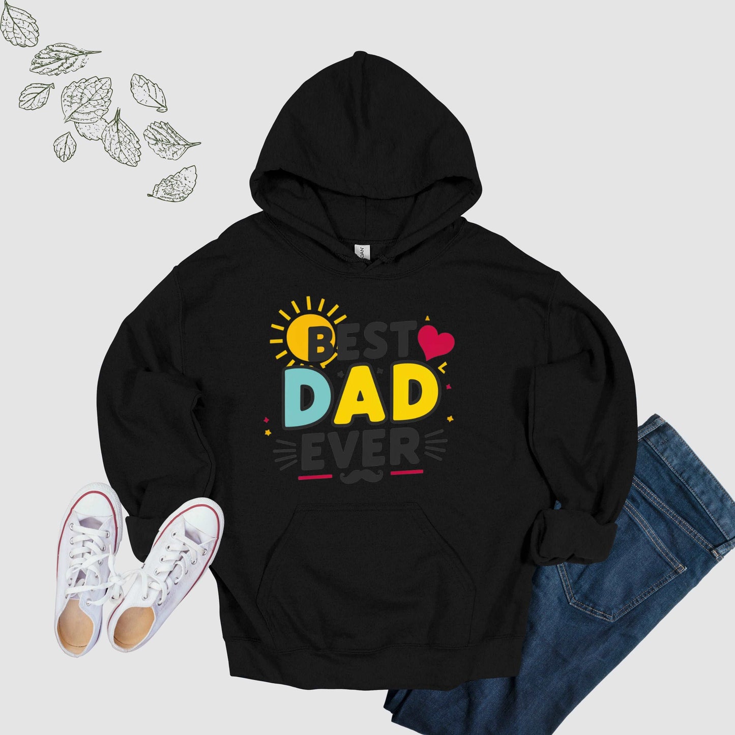 Best Dad Ever Black Hoodie