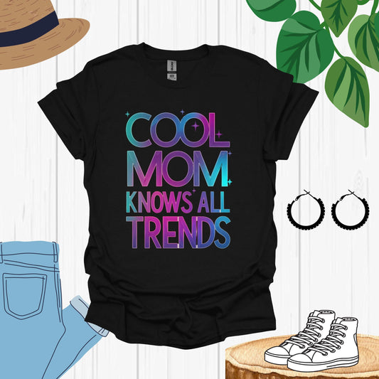 Cool Mom black Shirt, Laid-Back and Fun Mom