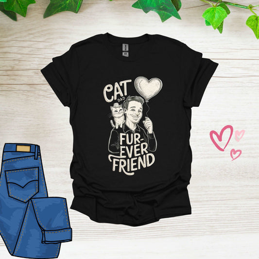 Cat Dad Black Shirt