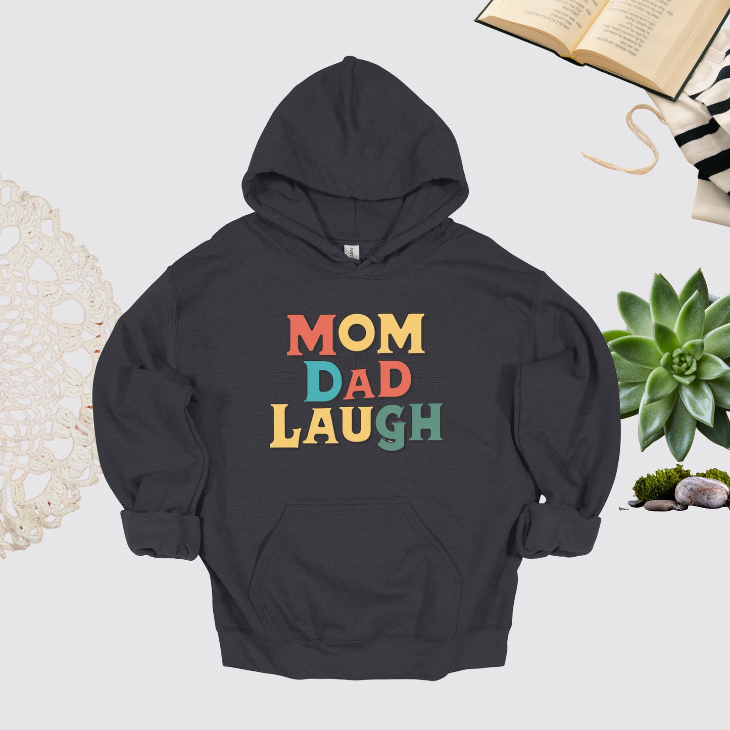Mom and Dad Charcoal Hoodie