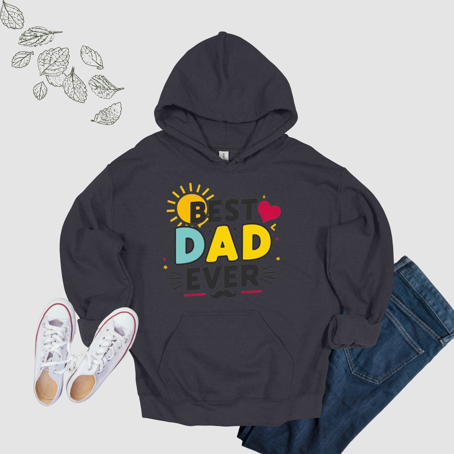 Best Dad Ever Charcoal Hoodie