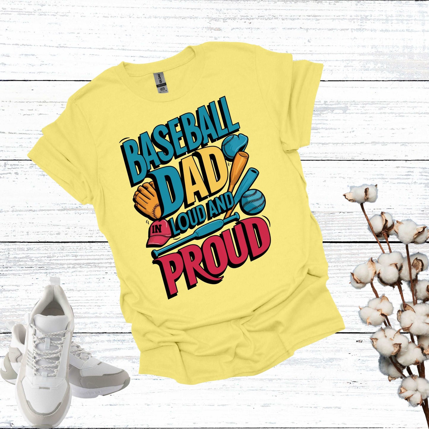 Baseball Dad CornSilk Shirt - Fathers are Loud and Proud