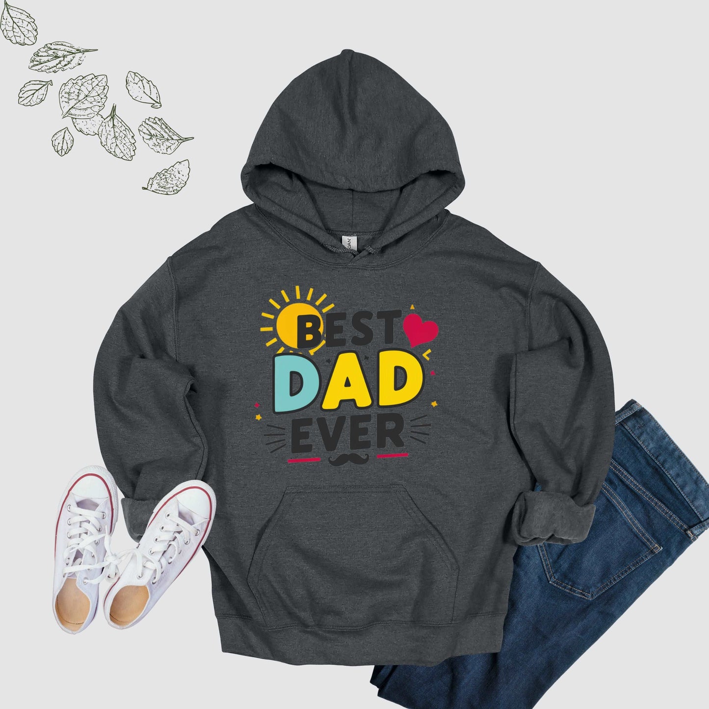 Best Dad Ever Dark Heather Hoodie