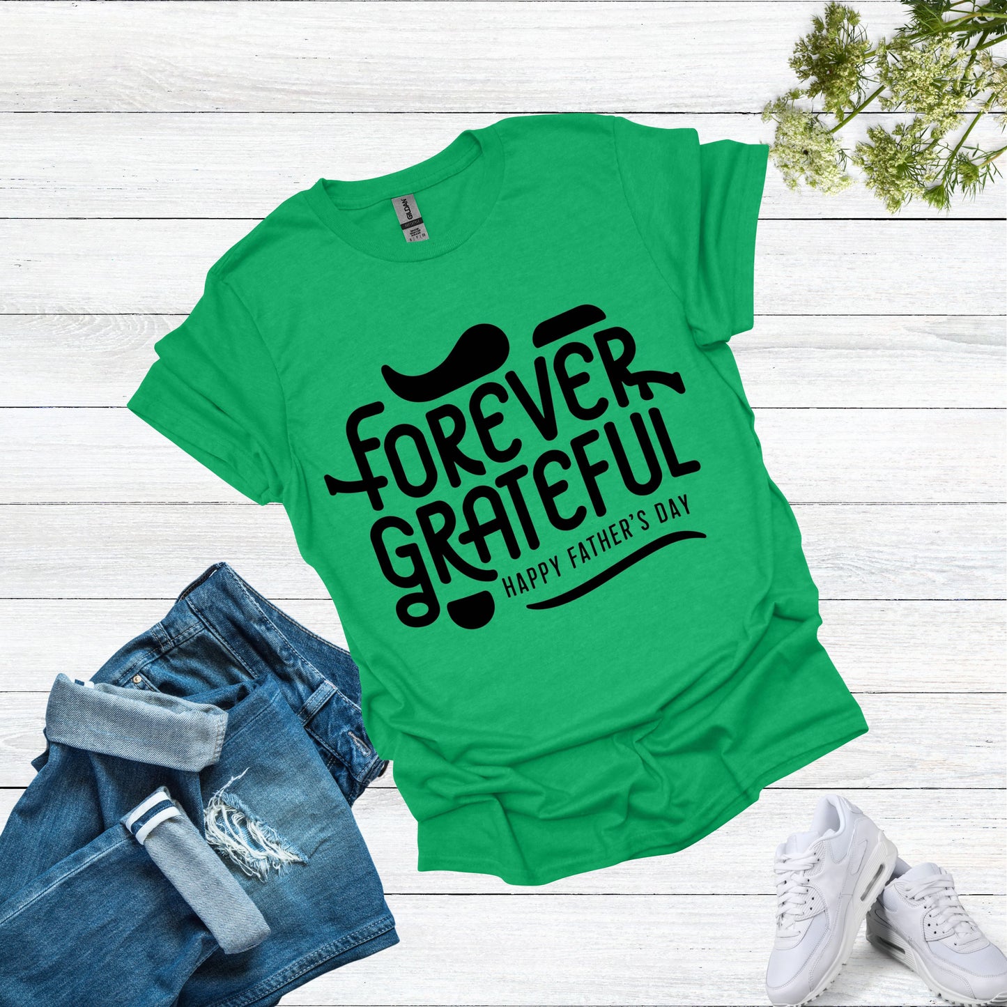 Grateful Dad Heather Irish Green Shirt | Father Day Shirt
