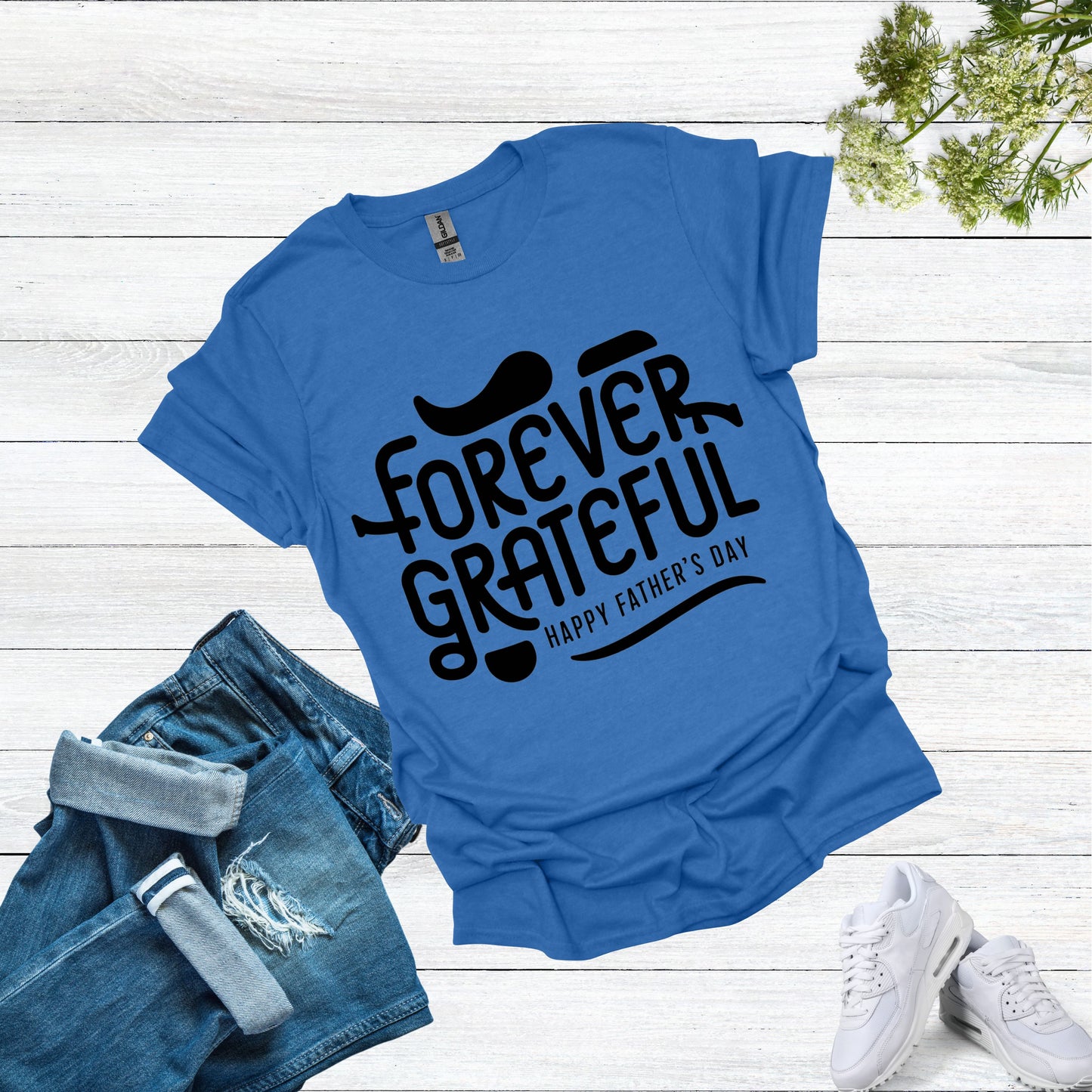 Grateful Dad Heather Royal Shirt | Father Day Shirt