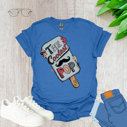 The Coolest Pop heather royal Funny Dad Shirt