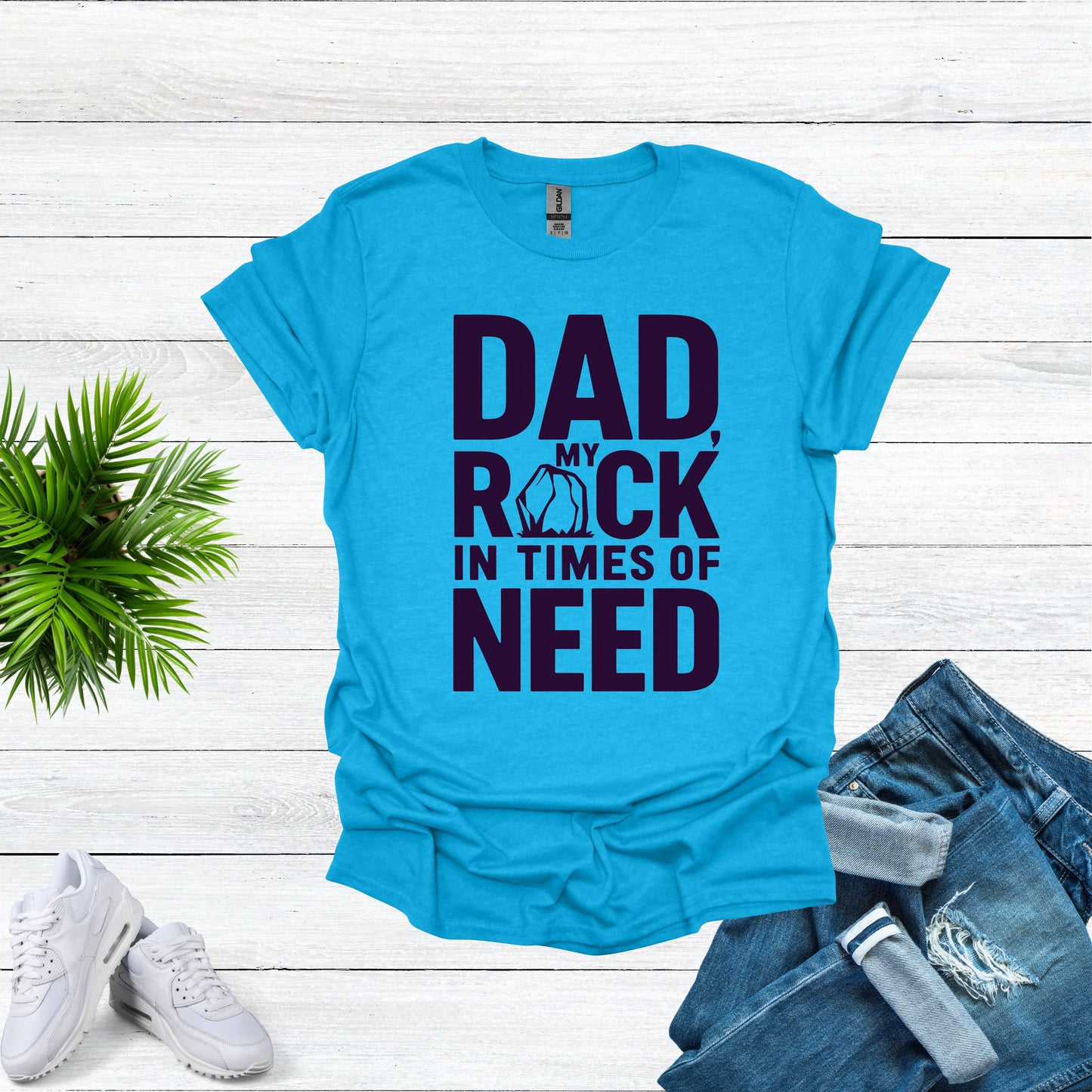 Son Dad Heather Sapphire Shirt | Strong Father Child Relation