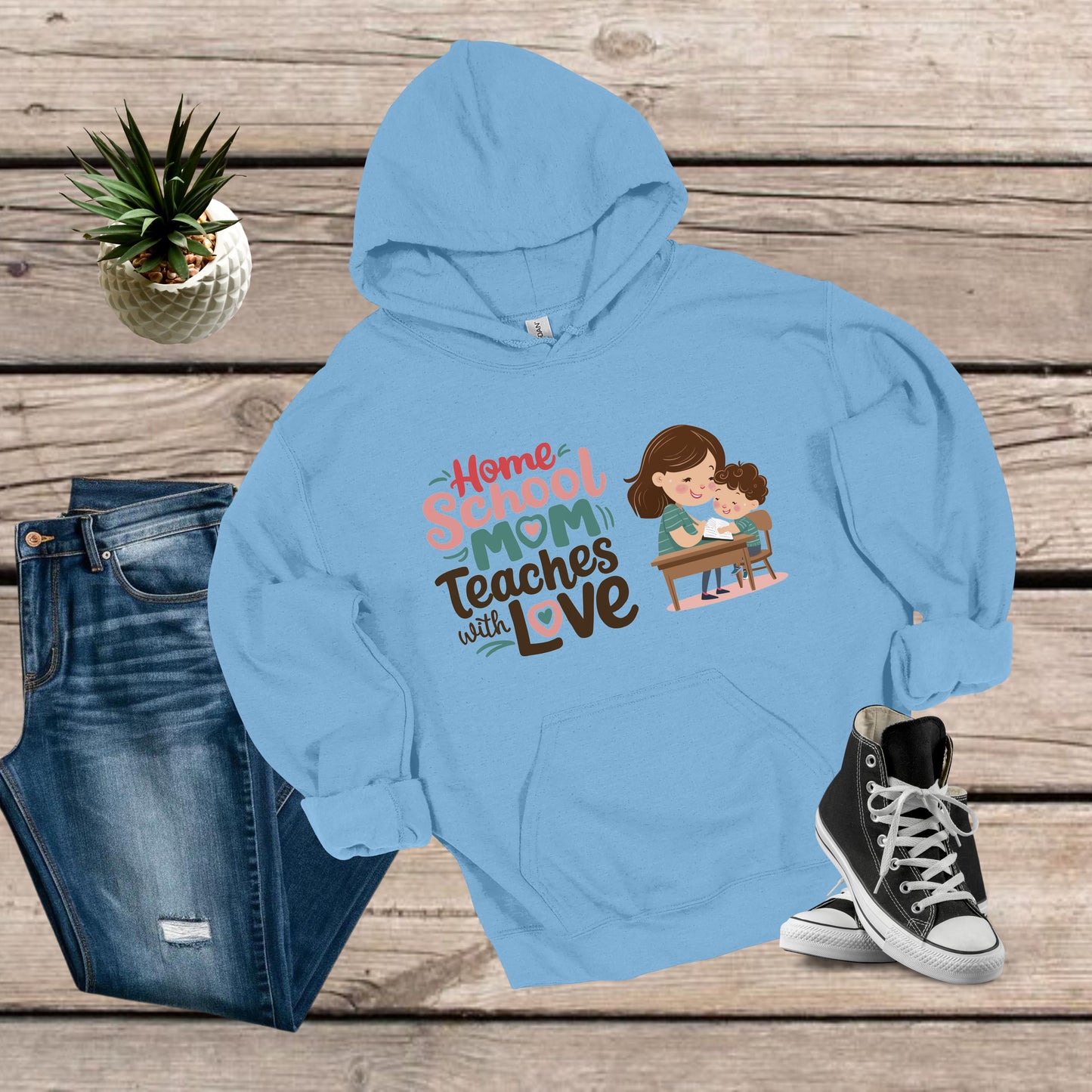 Soccer Mom Light Blue Hoodie