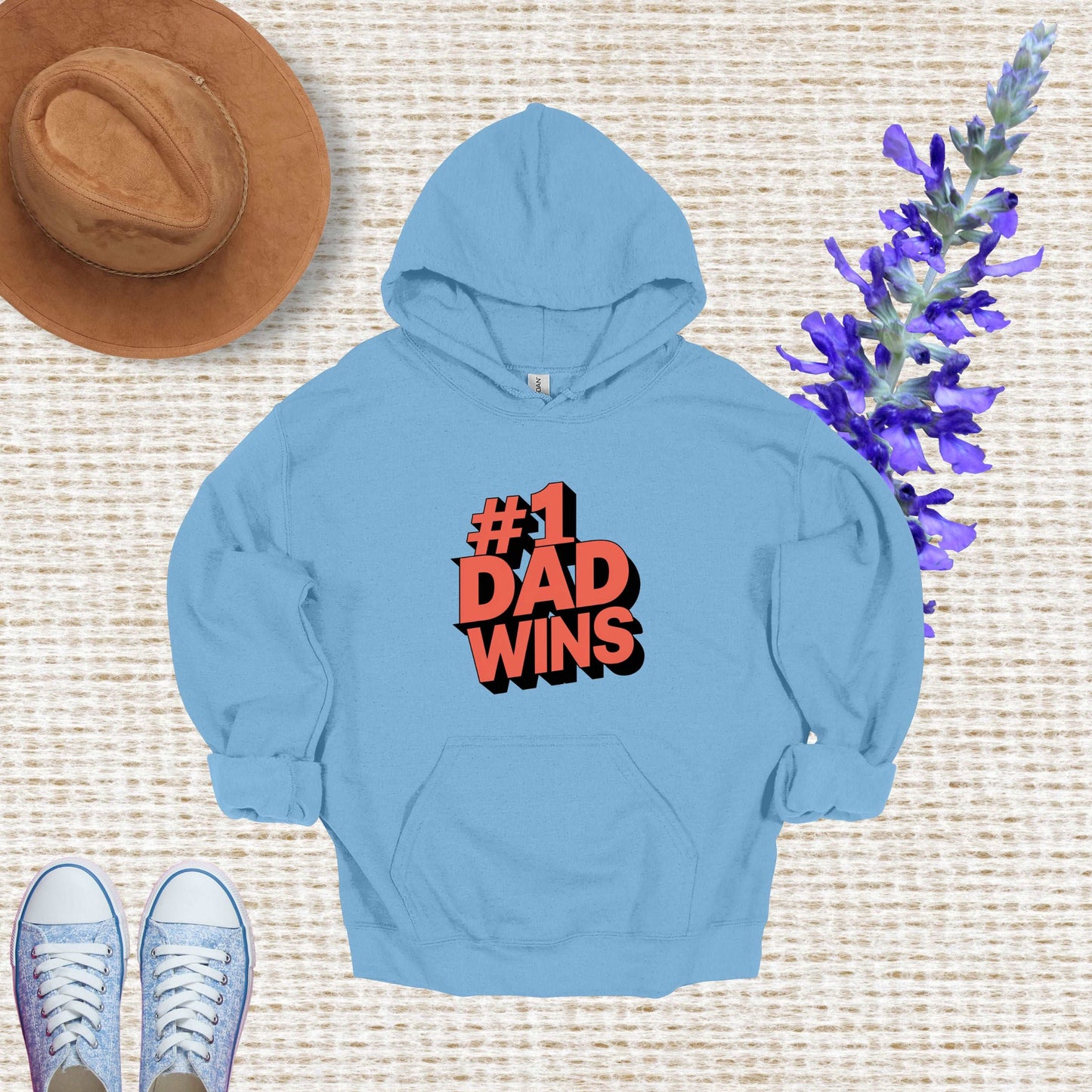 #1 Dad Light Blue Hoodie