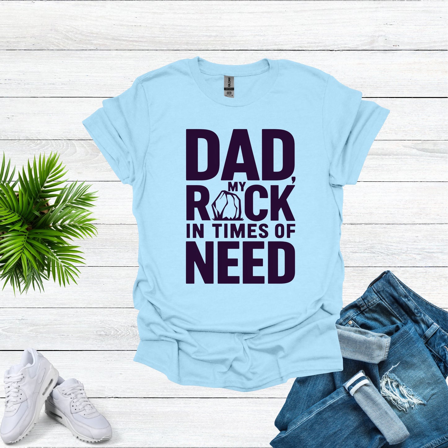 Son Dad Light Blue Shirt | Strong Father Child Relation