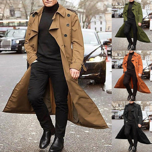 Male Casual Winter Cotton Trench Outwear Coat - Maves Apparel