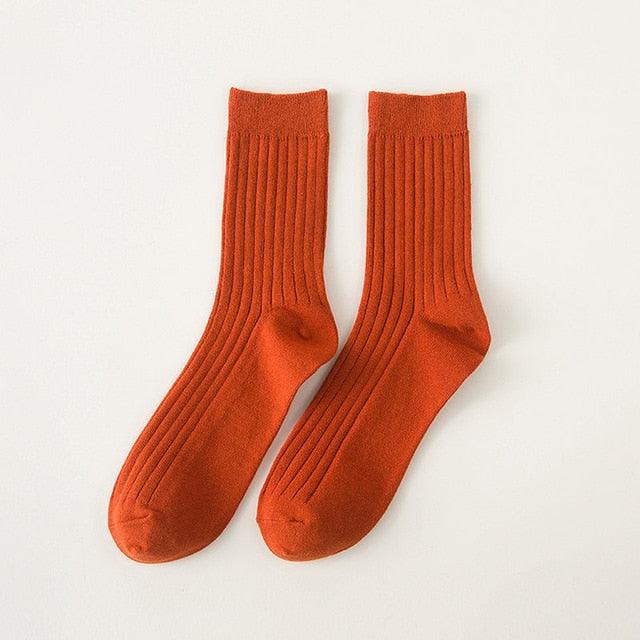 Men's Cotton Solid Color Crew Socks - Maves Apparel