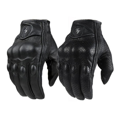 Motorcycle Gloves - Leather Carbon Cycling Gloves - Maves Apparel
