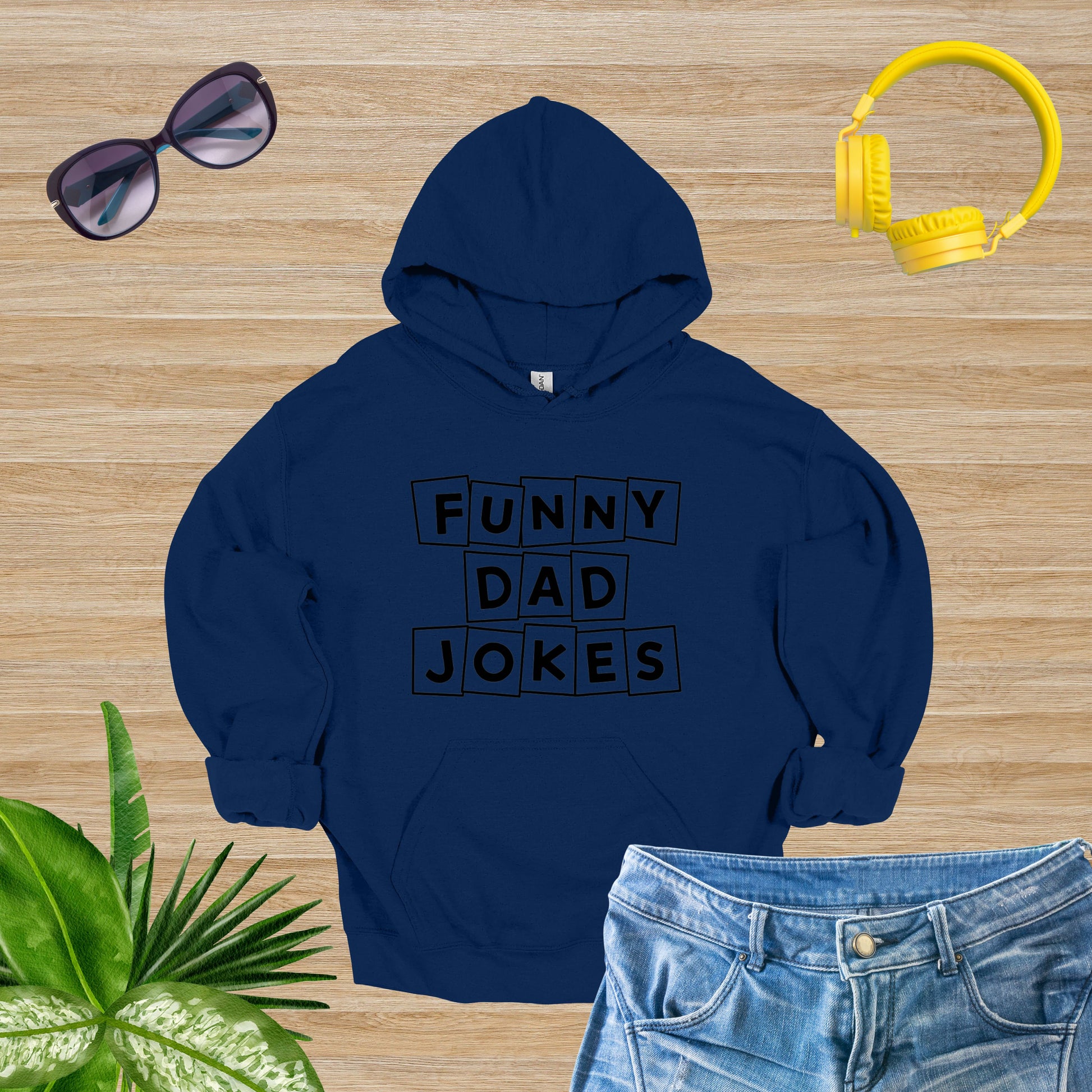 Funny Dad Navy Hoodie | Enjoy Dad Joked