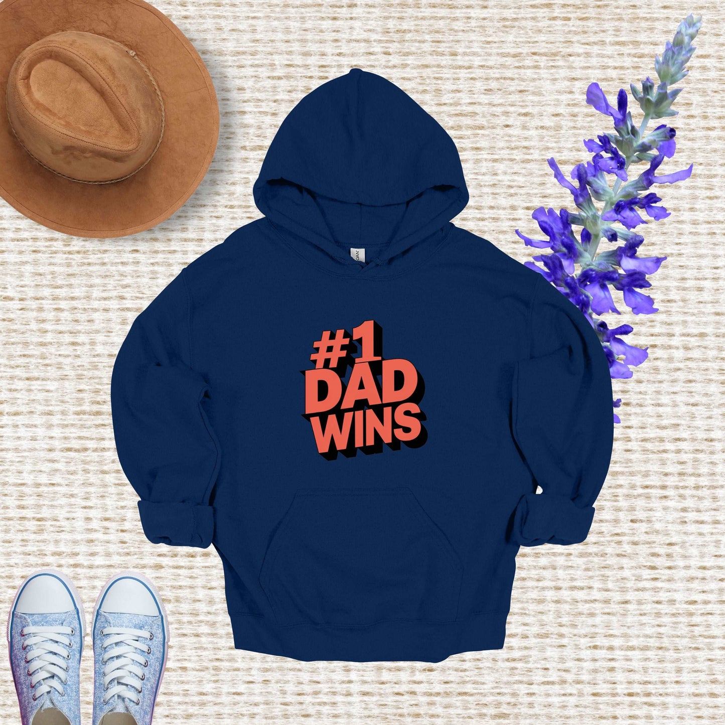 #1 Dad Navy Hoodie