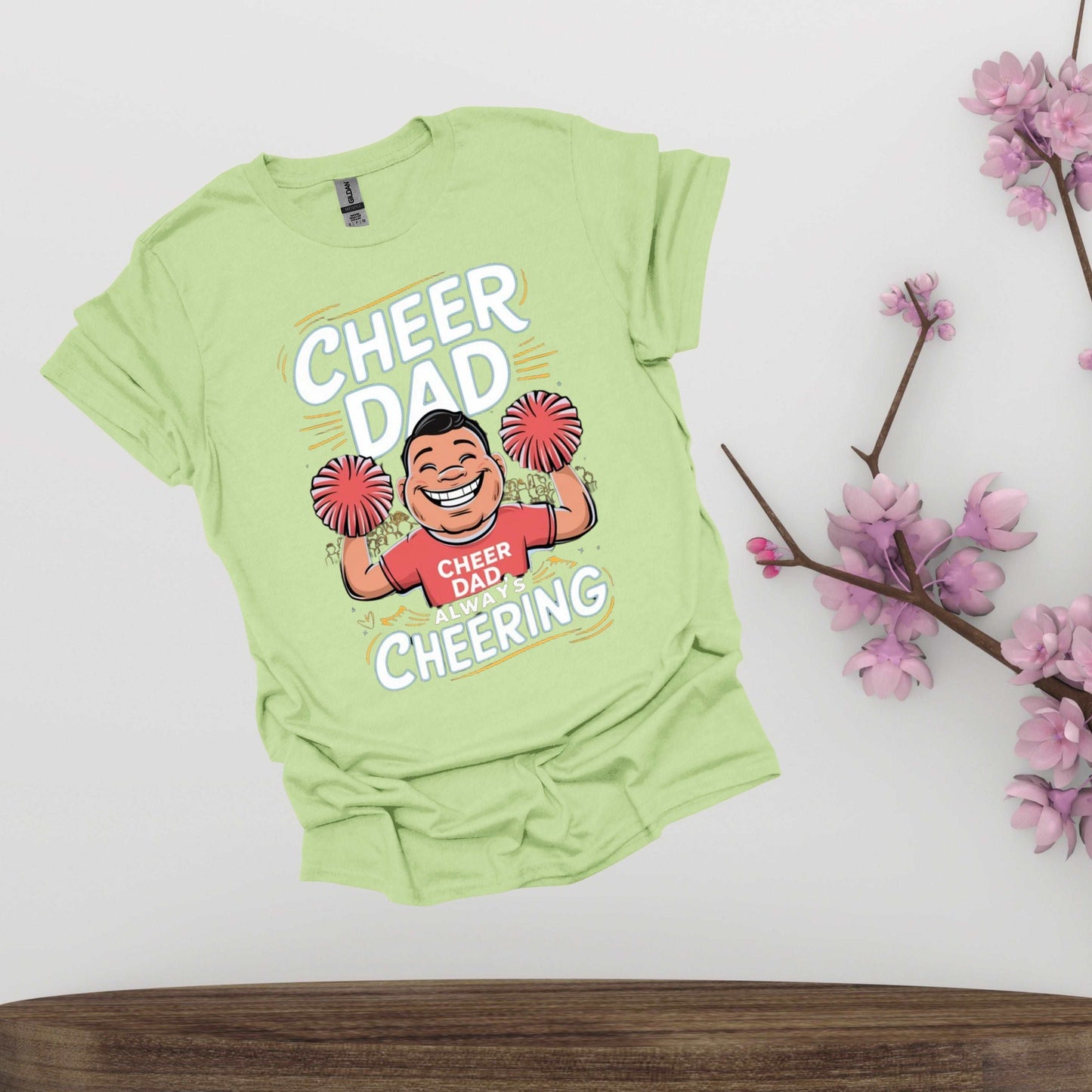 Cheer Dad Pistachio Shirt - Fathers Always Cheering