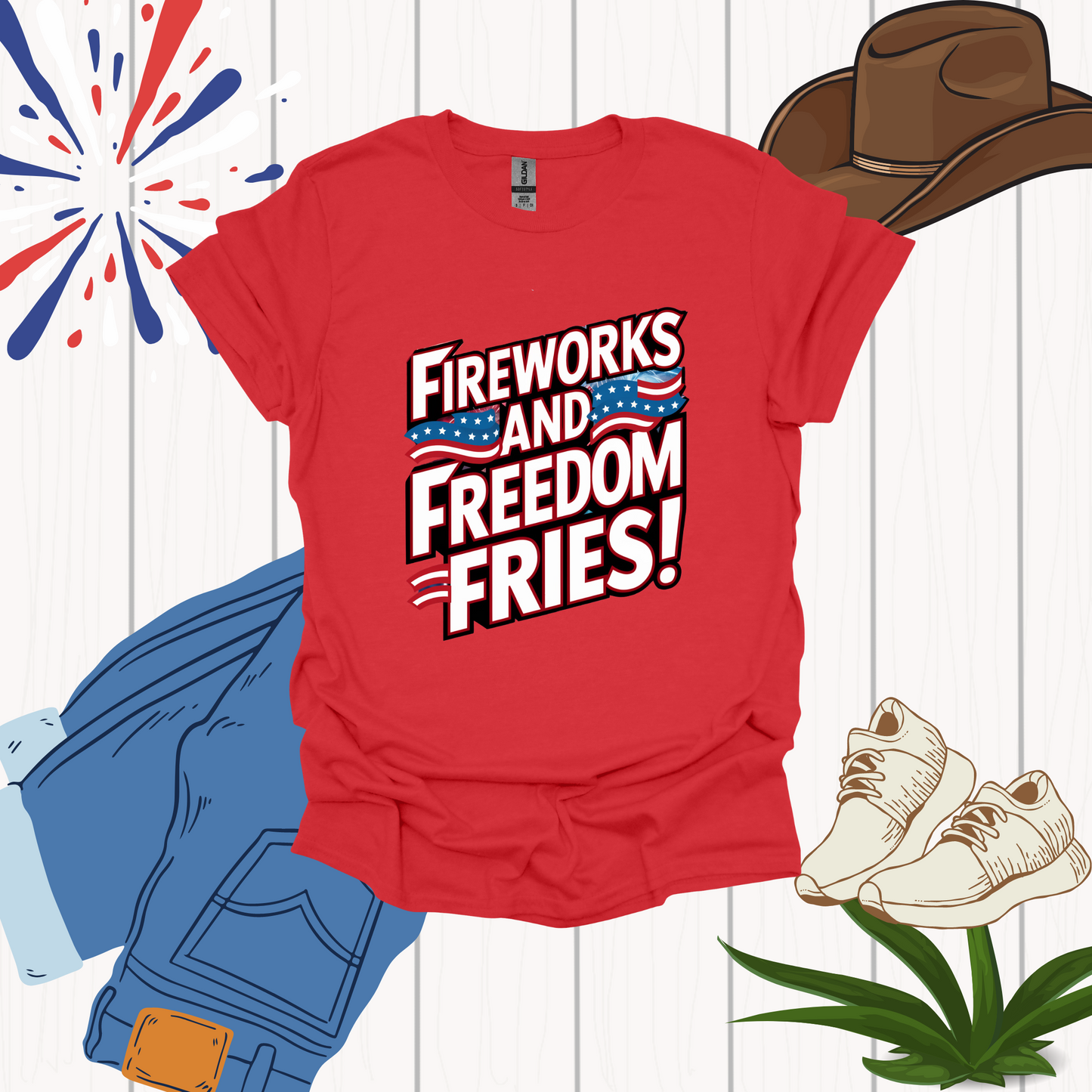 Red Funny 4th of July Shirt