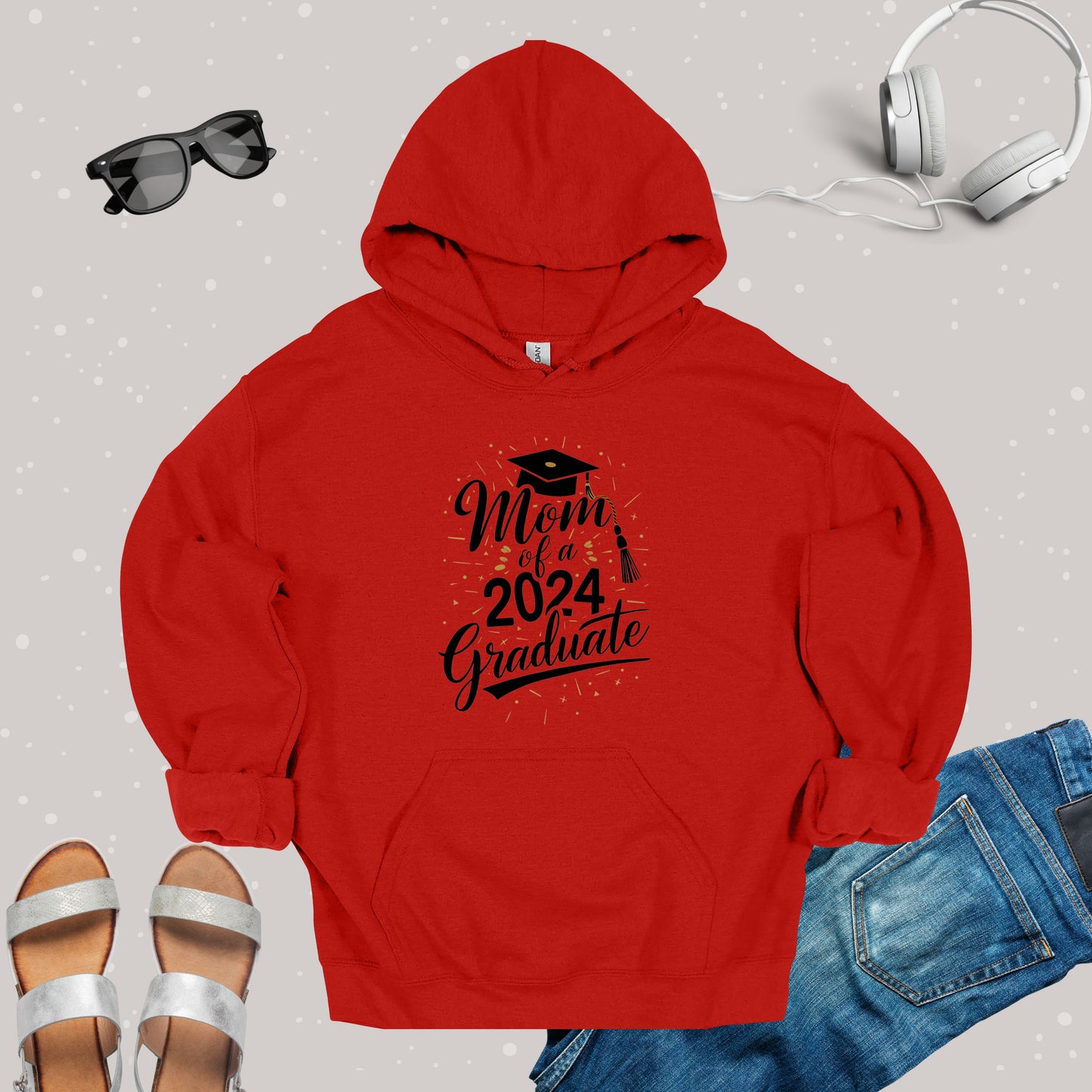 Mom of a 2024 Graduate Red Hoodie