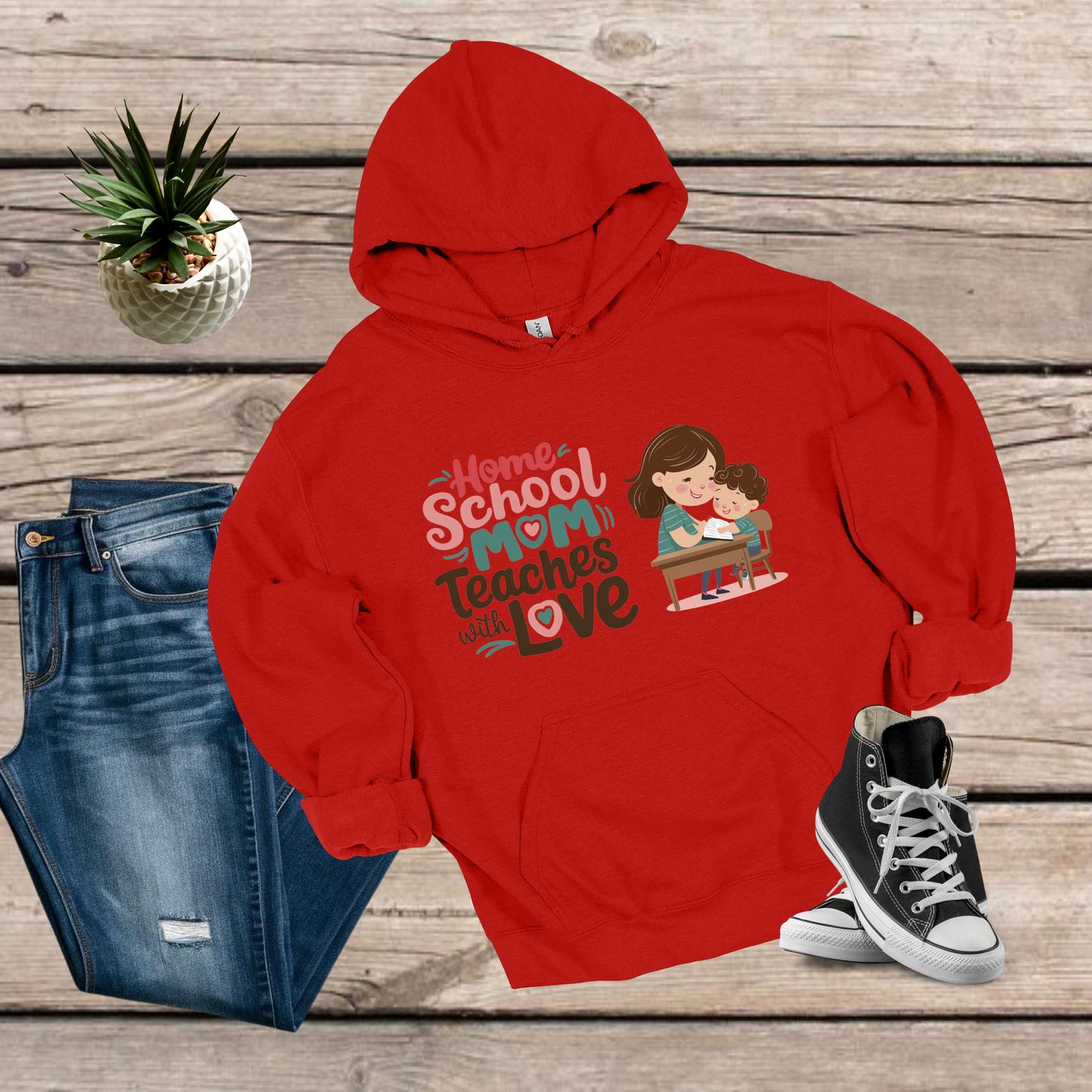 Soccer Mom Red Hoodie