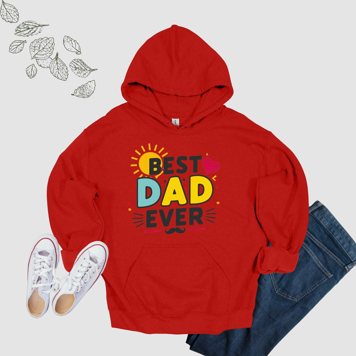 Best Dad Ever Red Hoodie