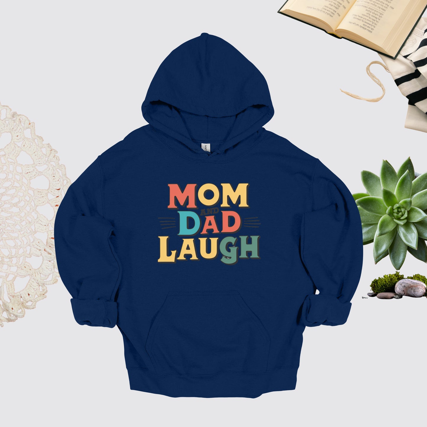 Mom and Dad Navy Hoodie