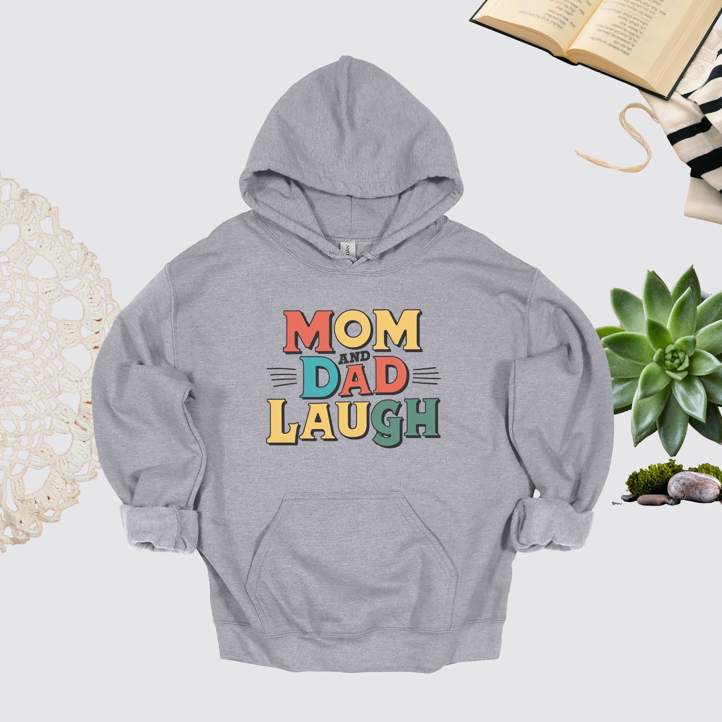 Mom and Dad Sport Grey Hoodie