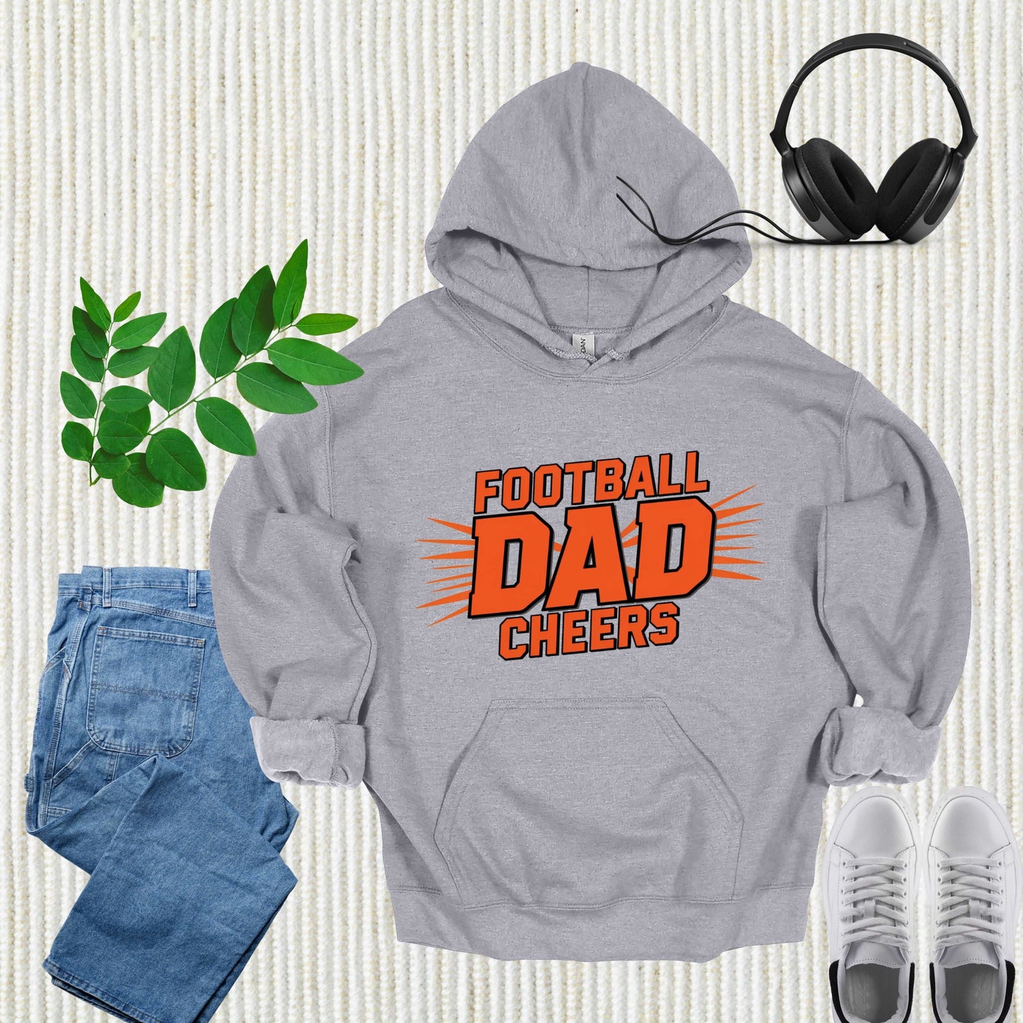 Football Dad Sport Grey Hoodie