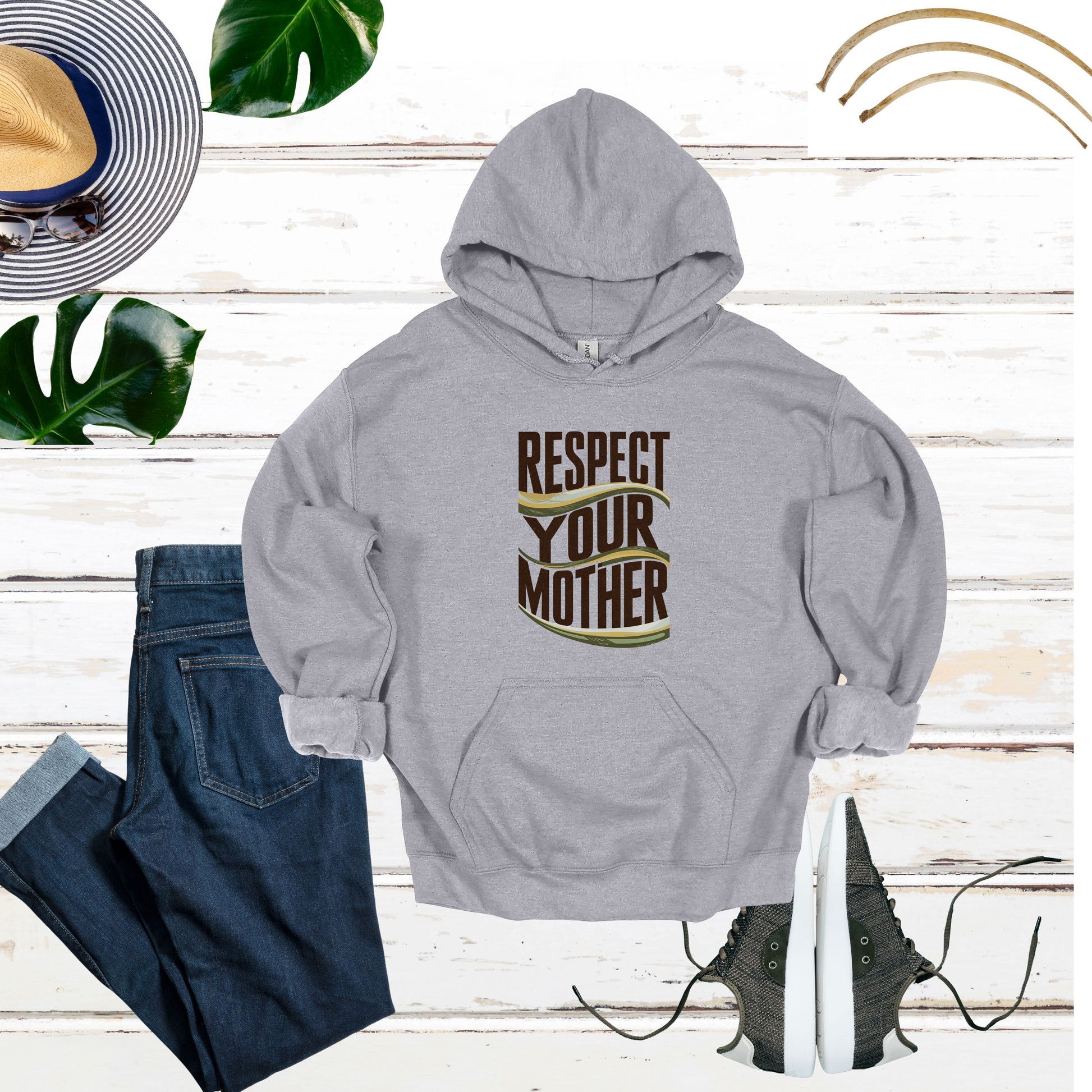 Respect Your Mother Sport Grey Hoodie