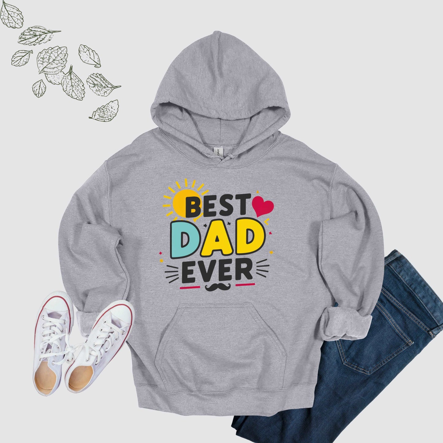 Best Dad Ever Sport Grey Hoodie