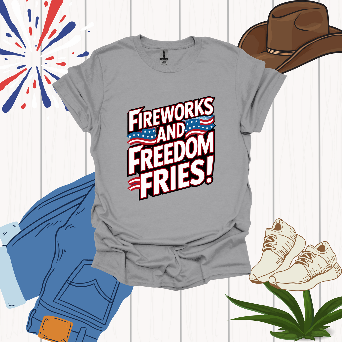 Sport Grey Funny 4th of July Shirt