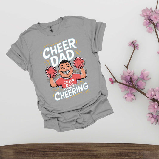 Cheer Dad sport grey Shirt - Fathers Always Cheering