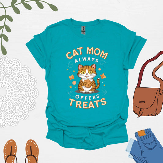 Cat Mom tropical blue Shirt  Rule the Feline Kingdom