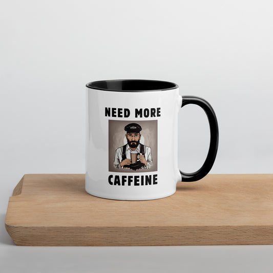 Need More Caffeine Mug with Color Inside