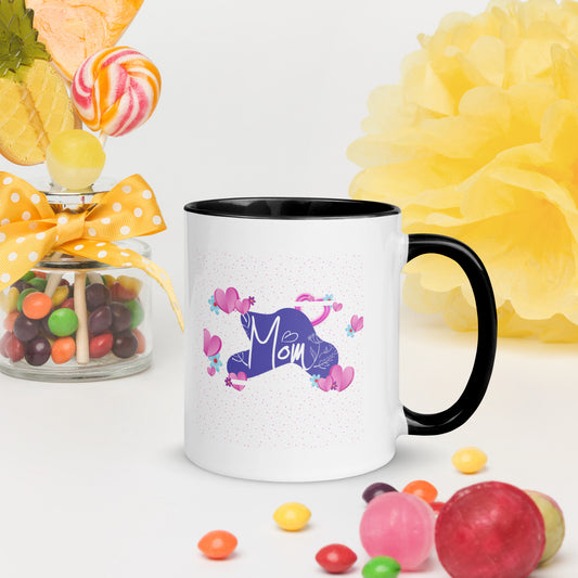 Pink Mother's Day Mug with Color Inside