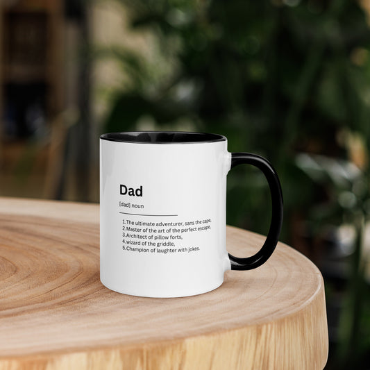 Dad Best Qualities Mug with Color Inside