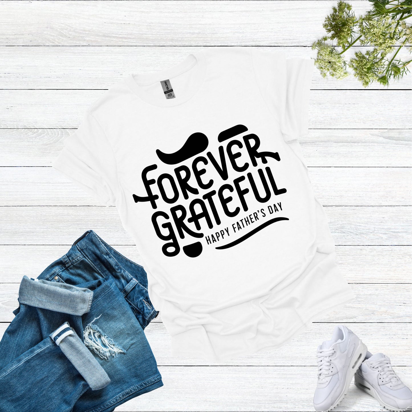 Grateful Dad White Shirt | Father Day Shirt