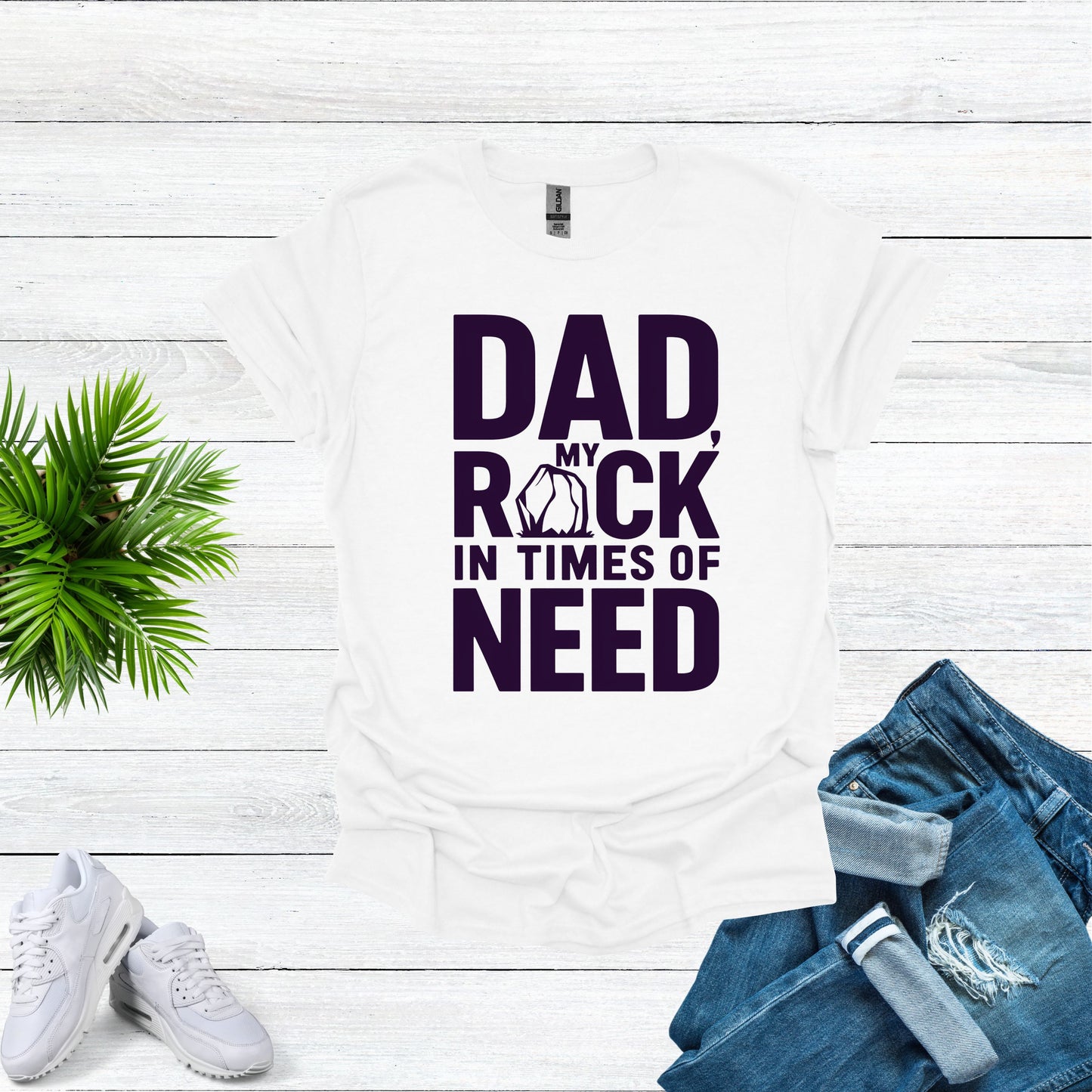 Son Dad White Shirt | Strong Father Child Relation